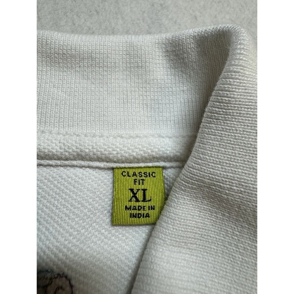 Robert Graham Polo Shirt Mens XL White Classic Fit Knowledge Wisdom Truth - Picture 4 of 8